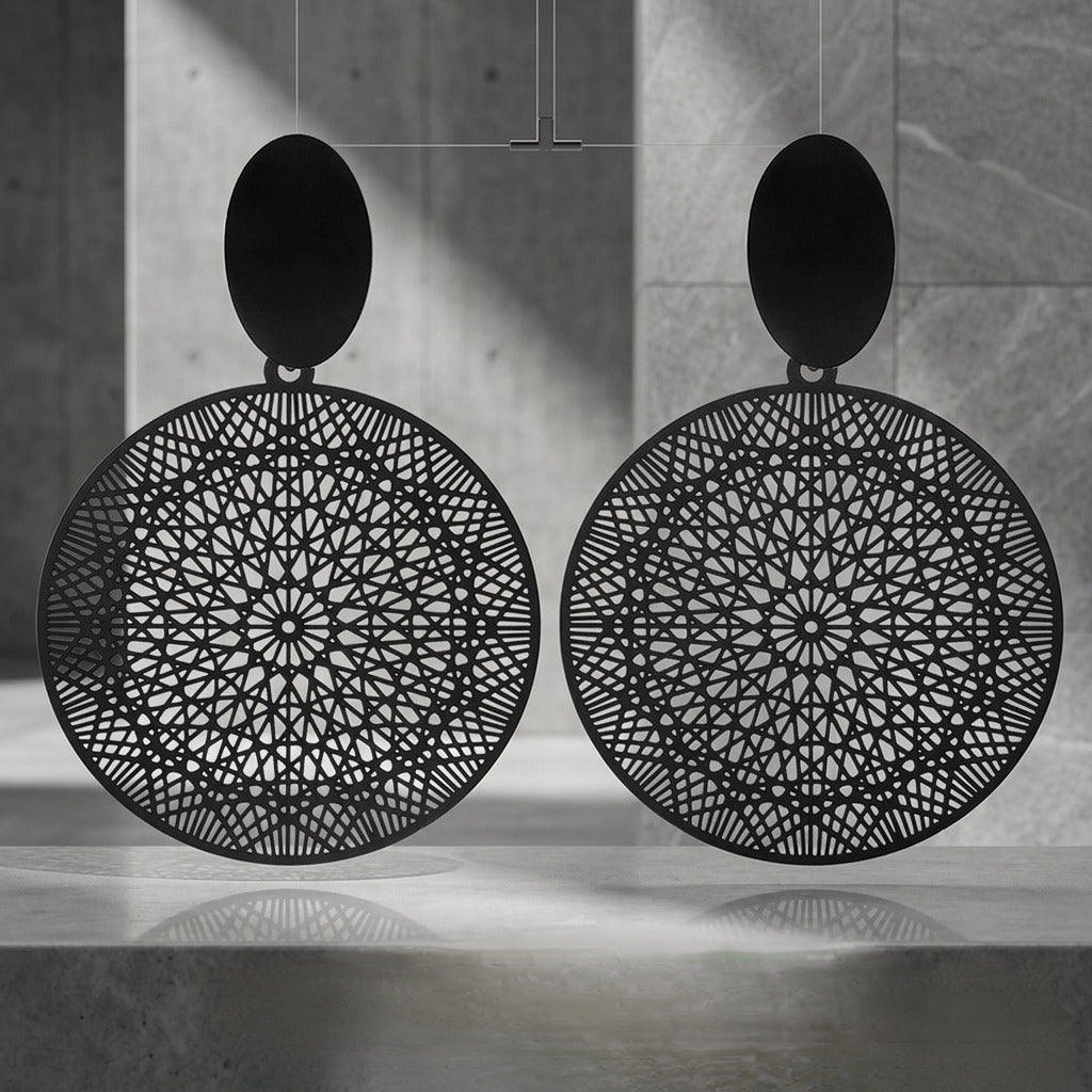Noir Lace Statement Earrings