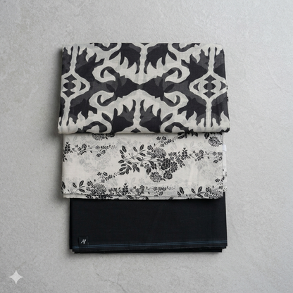 Regalia Black & White Vol 3 Premium Unstitched 3 Piece Lawn Suit