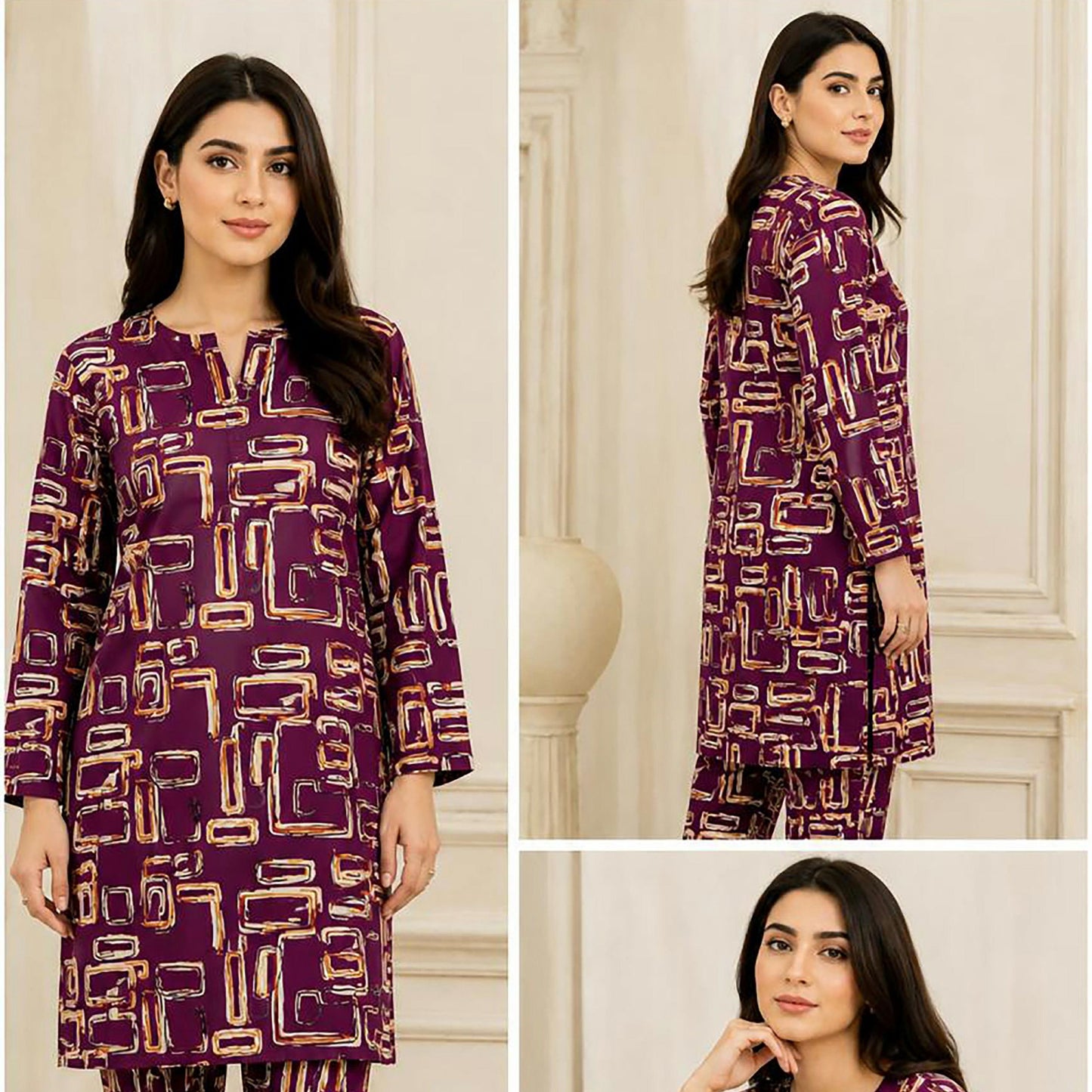 Unstitched Purple Co-Ord Set (2pc)