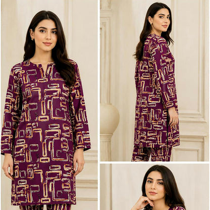 Unstitched Purple Co-Ord Set (2pc)