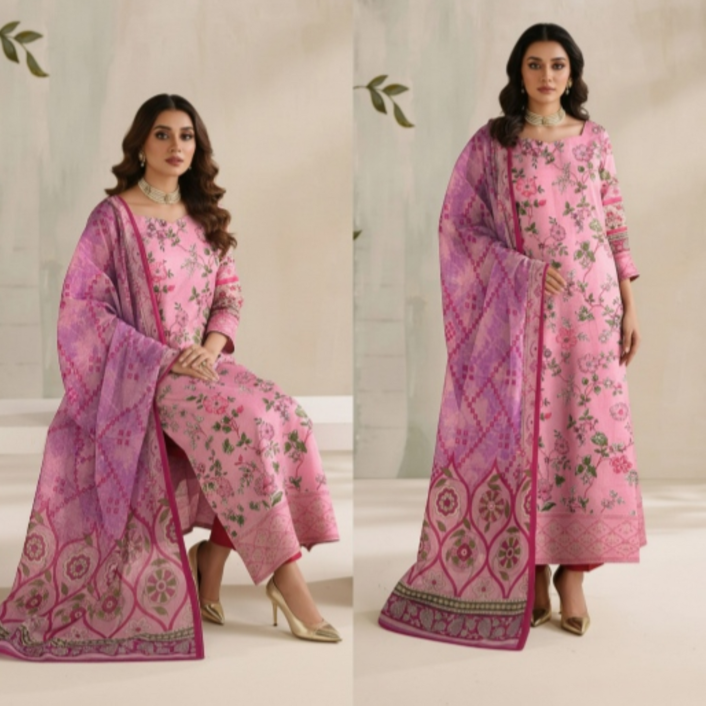 Fiza Noor Premium Unstitched 3 Piece Lawn Suit