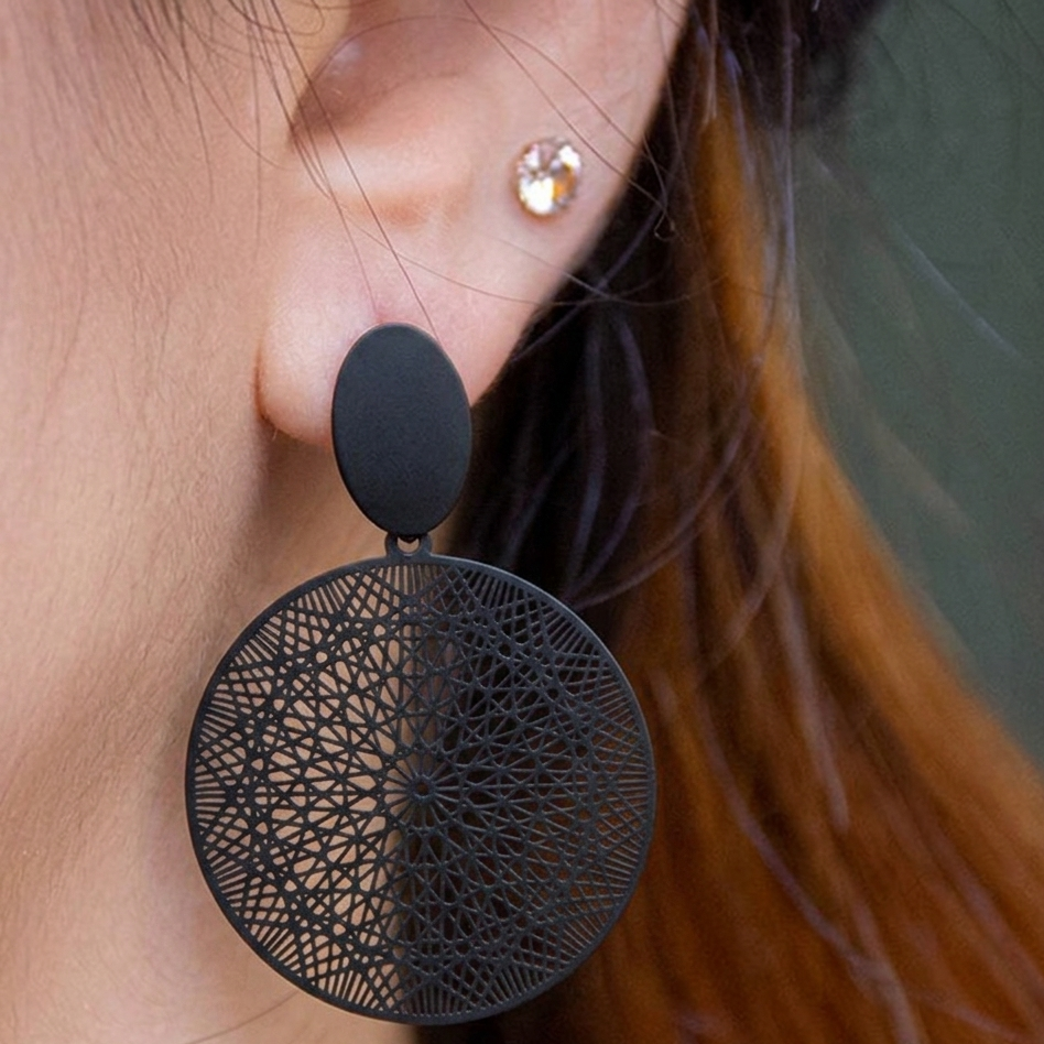 Noir Lace Statement Earrings