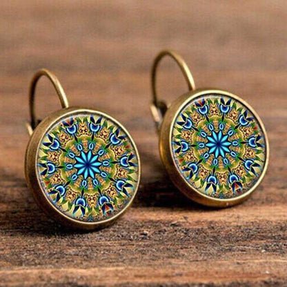 Antique Bronze Mandala Earrings