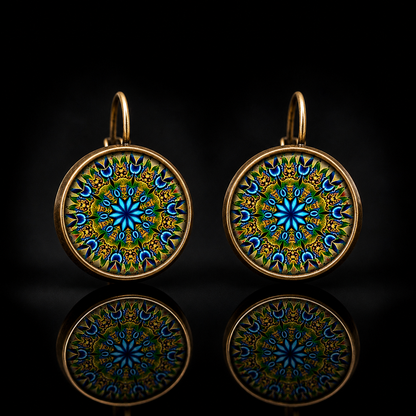 Antique Bronze Mandala Earrings